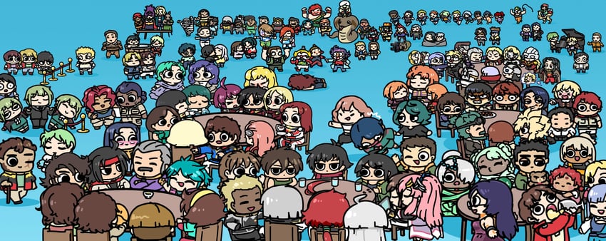 suletta mercury, miorine rembran, haro, char aznable, cagalli yula athha, and 80 more (gundam and 26 more) drawn by afei_(sfma3248)