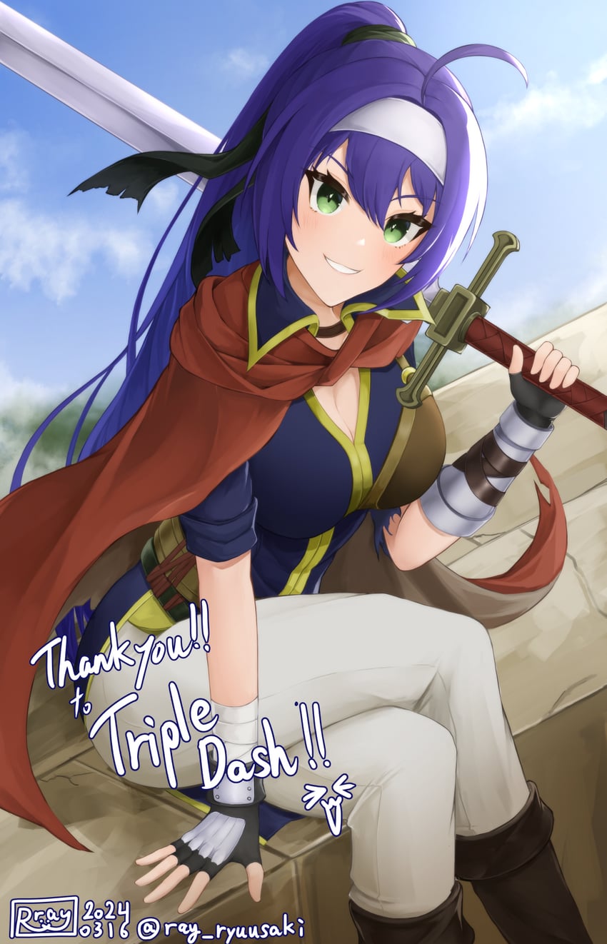 ike and mia (fire emblem and 2 more) drawn by ryuusaki_rei
