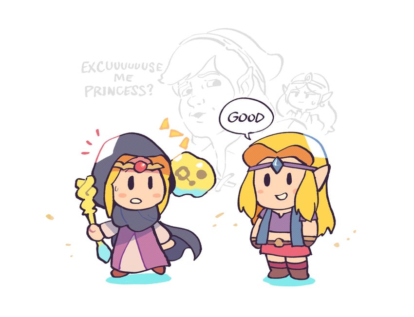 link, princess zelda, and tri (the legend of zelda and 2 more) drawn by rariatto_(ganguri)