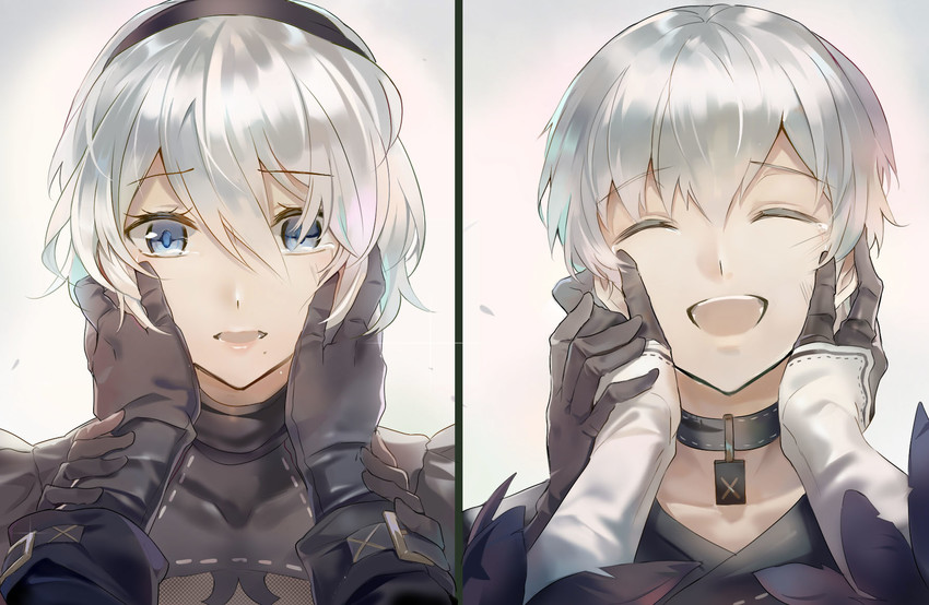 2b and 9s (nier and 1 more) drawn by qitoli
