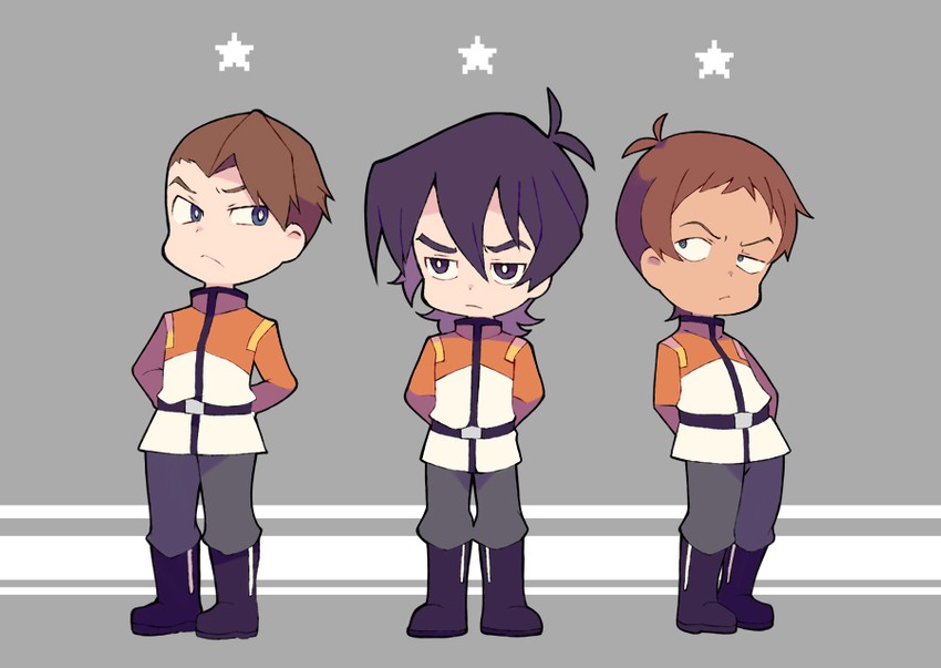 keith, lance, and james griffin (voltron and 1 more) drawn by miyata_(lhr)