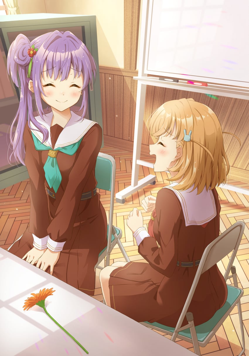 hinoshita kaho and otomune kozue (love live! and 1 more) drawn by qy73