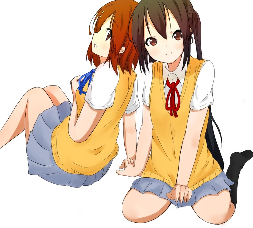nakano azusa and hirasawa yui (k-on!) drawn by yuma_(sheyme)