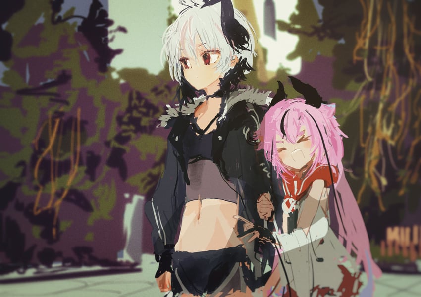meika hime and flower (vocaloid and 1 more) drawn by kabuyama_kaigi