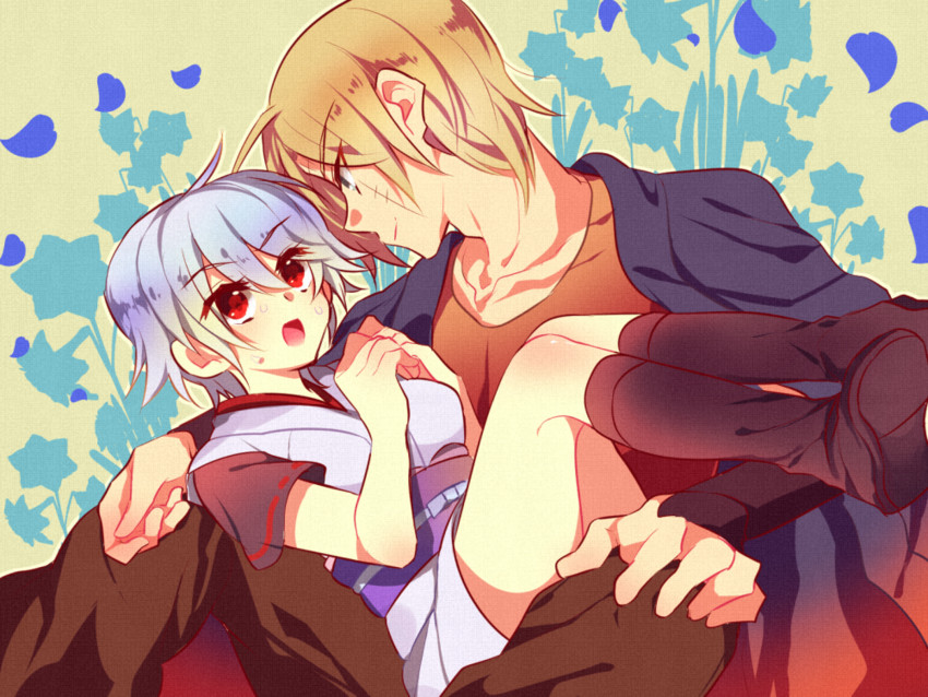 sakata gintoki, tsukuyo, sakata ginko, and tsukiyu (gintama) drawn by shiroto_iku