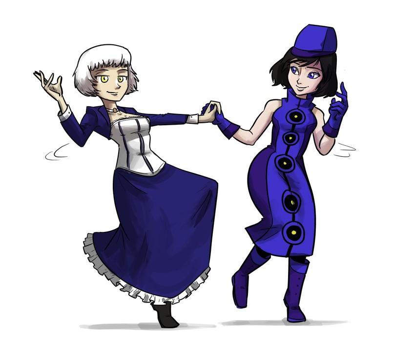 sawashiro miyuki and elizabeth (persona and 3 more) drawn by ian_samson