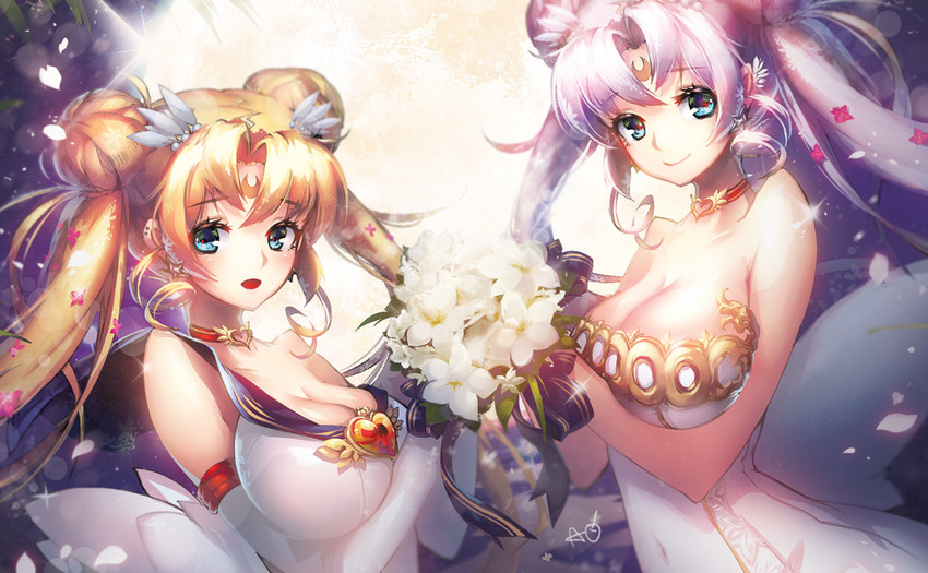 tsukino usagi, sailor moon, princess serenity, and super sailor moon (bishoujo senshi sailor moon) drawn by apple_caramel