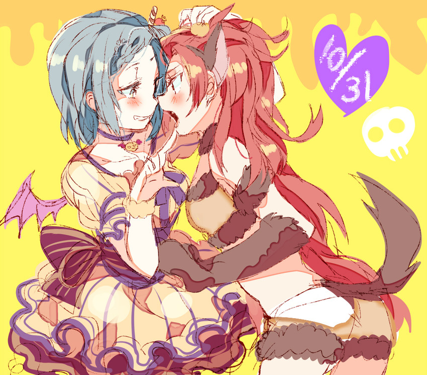 miki sayaka and sakura kyoko (mahou shoujo madoka magica) drawn by nochita_shin