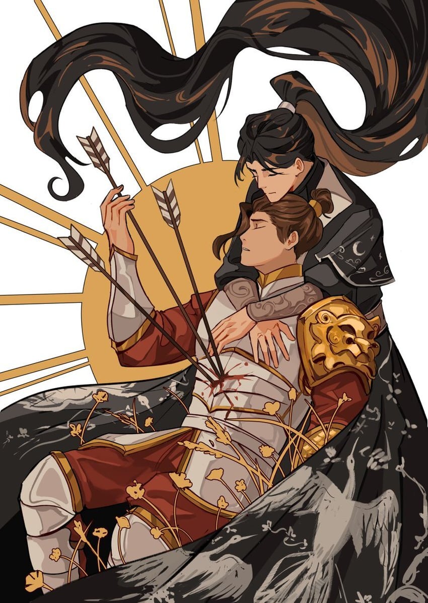 mu qing and feng xin (tianguan cifu) drawn by fawnmisty