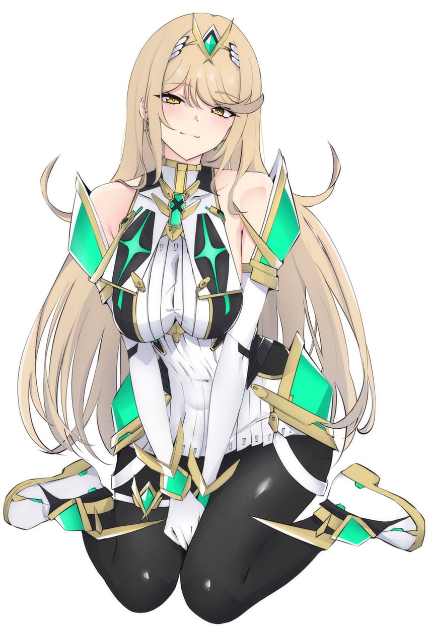 mythra (xenoblade chronicles and 1 more) drawn by latte_(latte_daruta2)