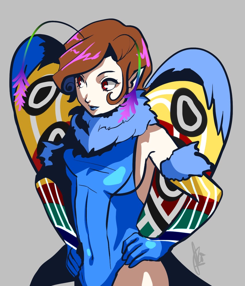 pixie and mothman (shin megami tensei) drawn by duckpasta_flo