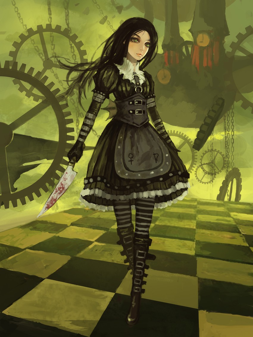alice liddell (american mcgee's alice and 1 more) drawn by gjred