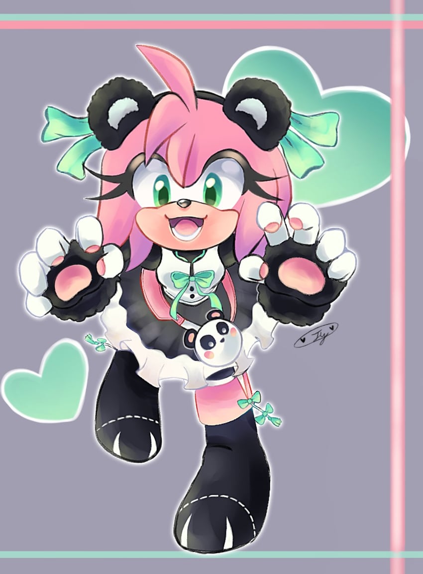 amy rose (sonic and 1 more) drawn by krystalstar70