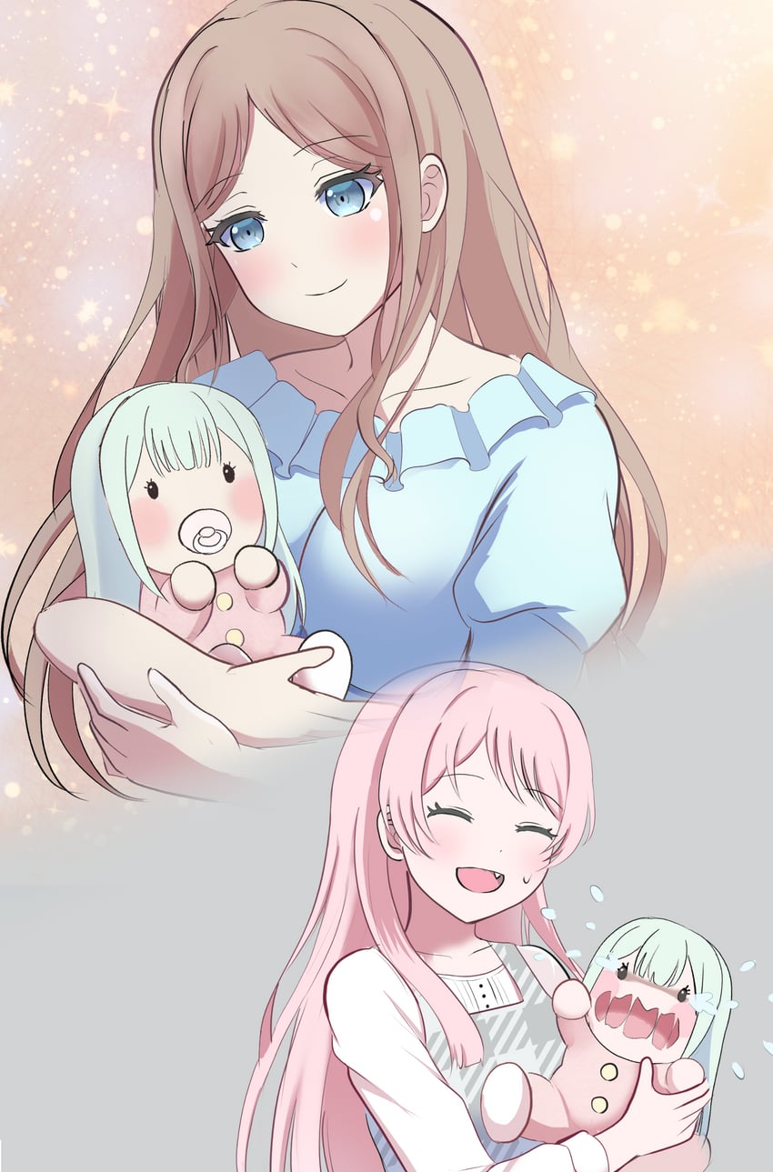chihaya anon, nagasaki soyo, wakaba mutsumi, and mortis (bang dream! and 1 more) drawn by sandman_(gm4zfijcwbz3g4y)