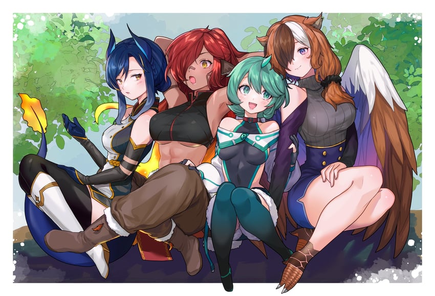 estelle, mint, lycoris, and alina (original) drawn by tokitou_fuji