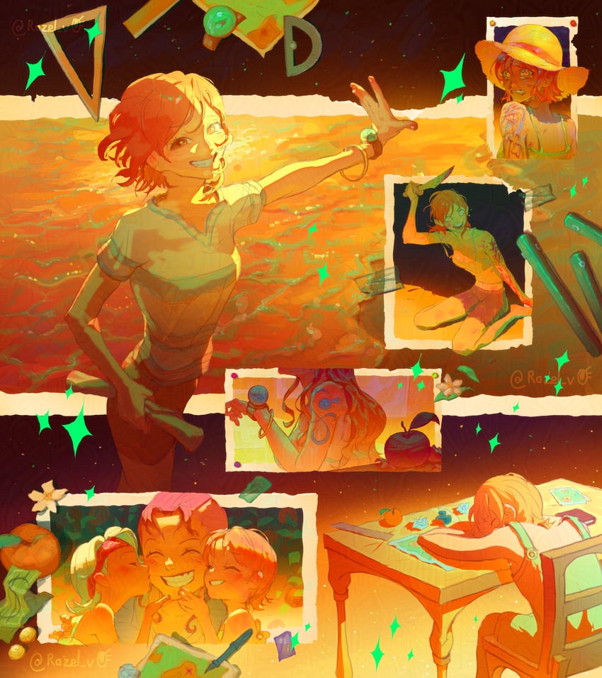 nami, nojiko, and bellemere (one piece) drawn by razel_v0