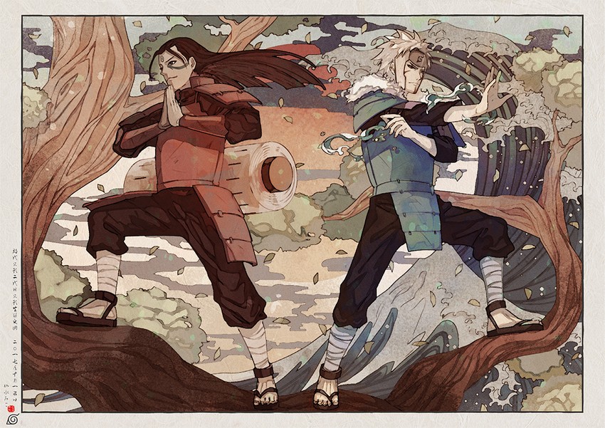 senju tobirama and senju hashirama (naruto and 1 more) drawn by samui128