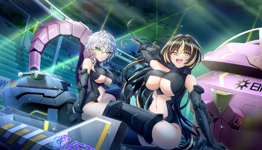 amadea wolfa and sarah anthony (dolphin wave) drawn by ootomo_takuji