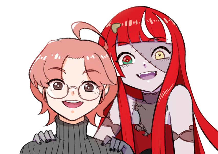 kureiji ollie and mama lillie (hololive and 1 more) drawn by lutherniel