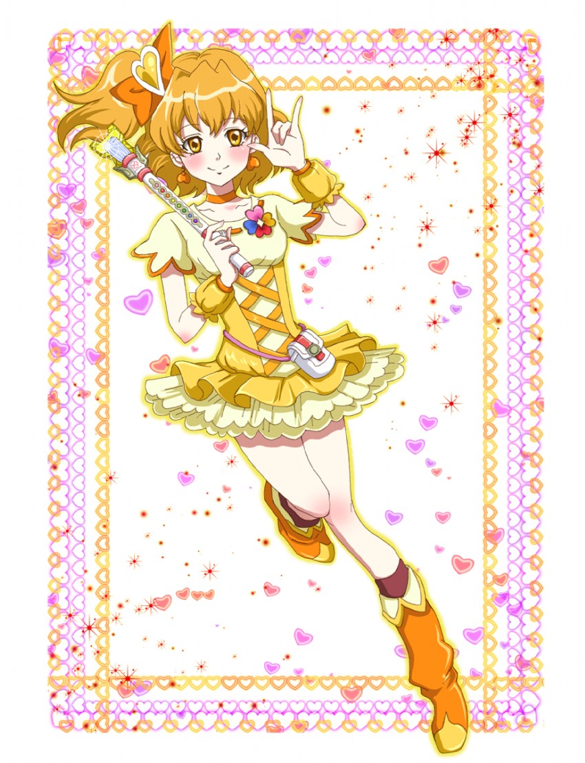 yamabuki inori and cure pine (precure and 1 more) drawn by chizumayo