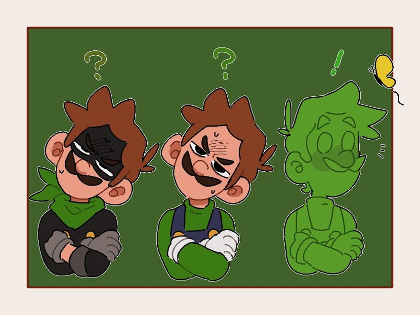 luigi, mr. l, and gooigi (mario and 4 more) drawn by mimimi_(mimimim9999)