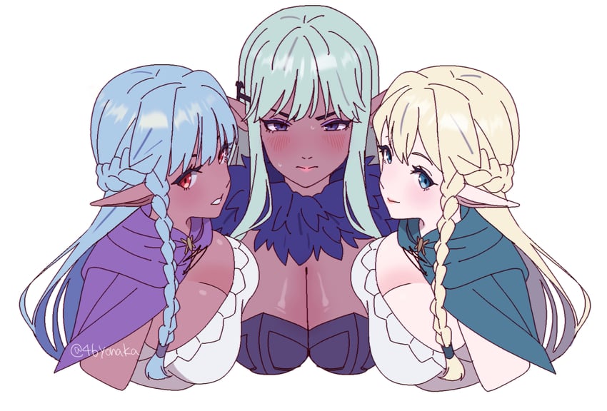 rosalinde, eltolinde, and railanor (unicorn overlord) drawn by yoru_(yoruyonaka)