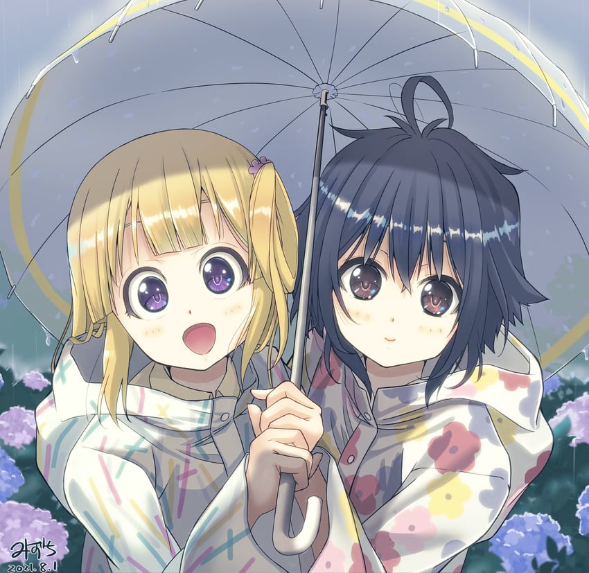 takigawa miu and fujima sakura (22/7) drawn by mid227