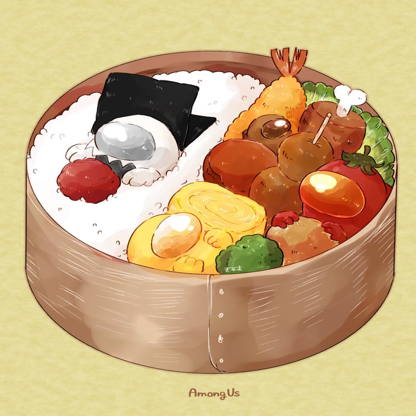 crewmate, yellow, red, white, impostor, and 3 more (among us) drawn by tenmiyakiyo