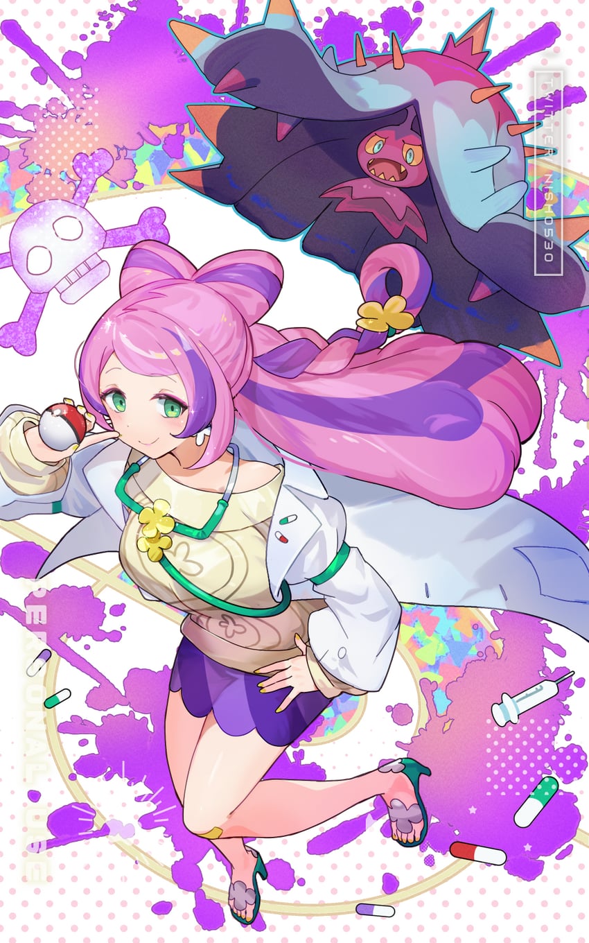 miriam and toxapex (pokemon and 1 more) drawn by hsin