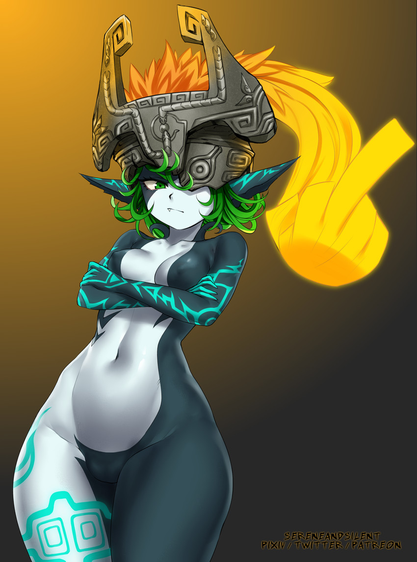 tatsumaki and midna (the legend of zelda and 2 more) drawn by sereneandsilent