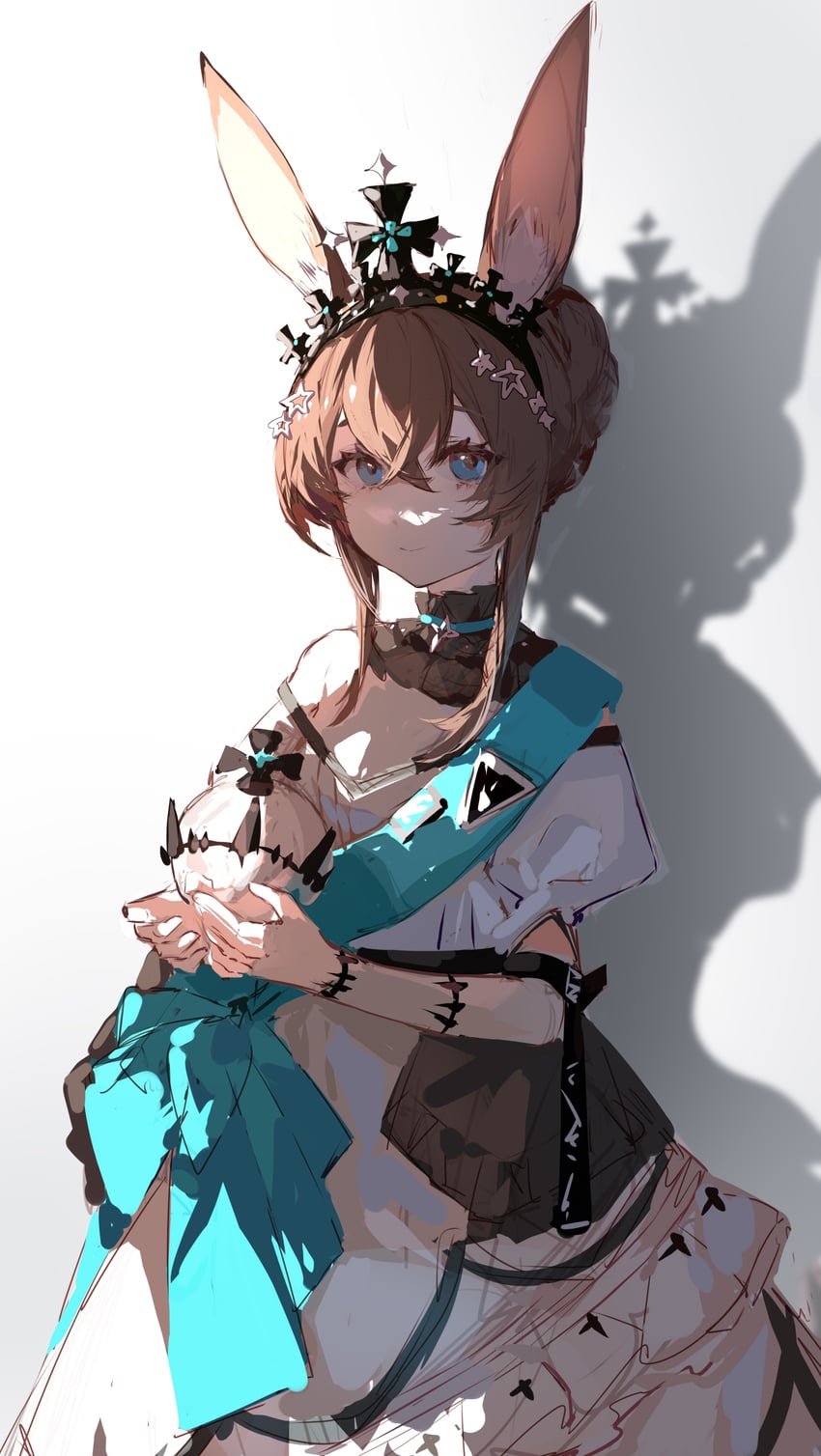amiya (arknights and 1 more) drawn by yan_ge