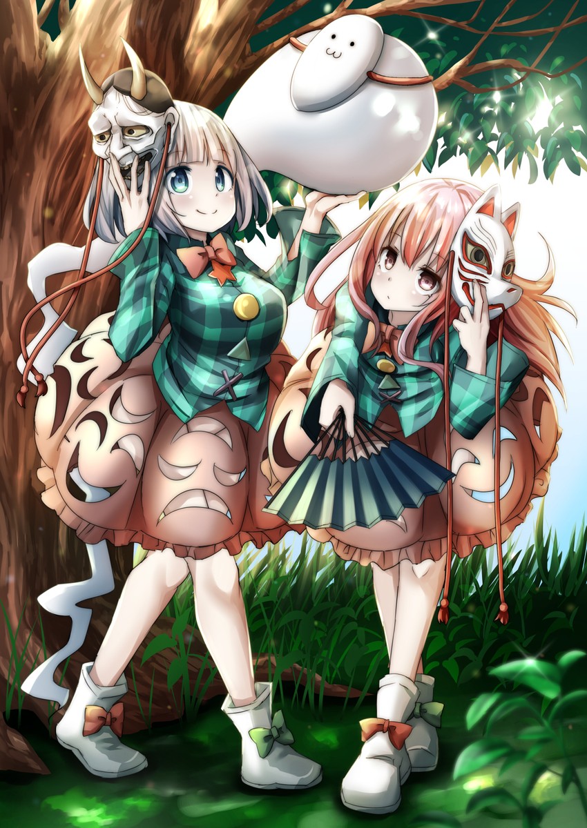 konpaku youmu and hata no kokoro (touhou) drawn by pegashi