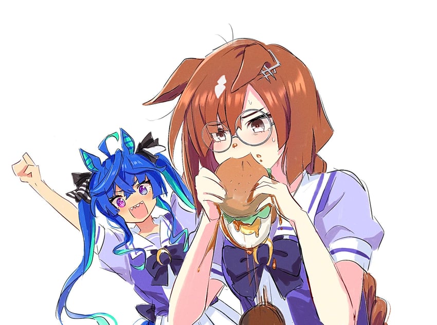 twin turbo and ikuno dictus (umamusume) drawn by kashu_ri