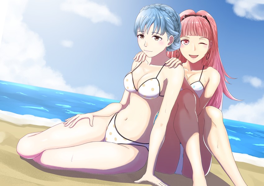 hilda valentine goneril and marianne von edmund (fire emblem and 1 more) drawn by sukkirito_(rangusan)