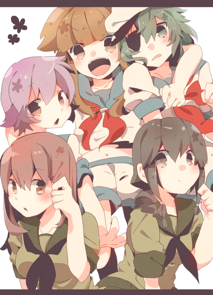 kitakami, ooi, kiso, kuma, and tama (kantai collection) drawn by sugino_(patrassyar)