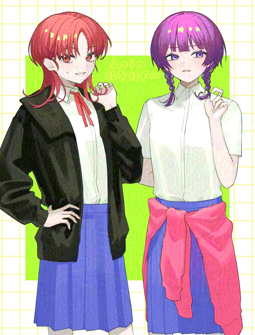 fujii ayame and uchida momo (futsuu no keion-bu) drawn by mmmygp