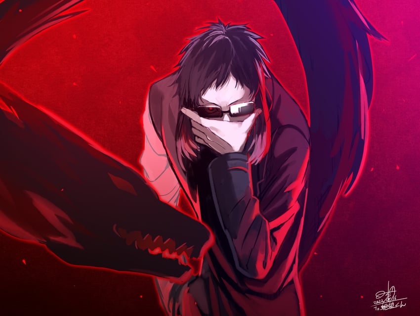 akutagawa ryuunosuke (bungou stray dogs) drawn by hinomoto_madoka