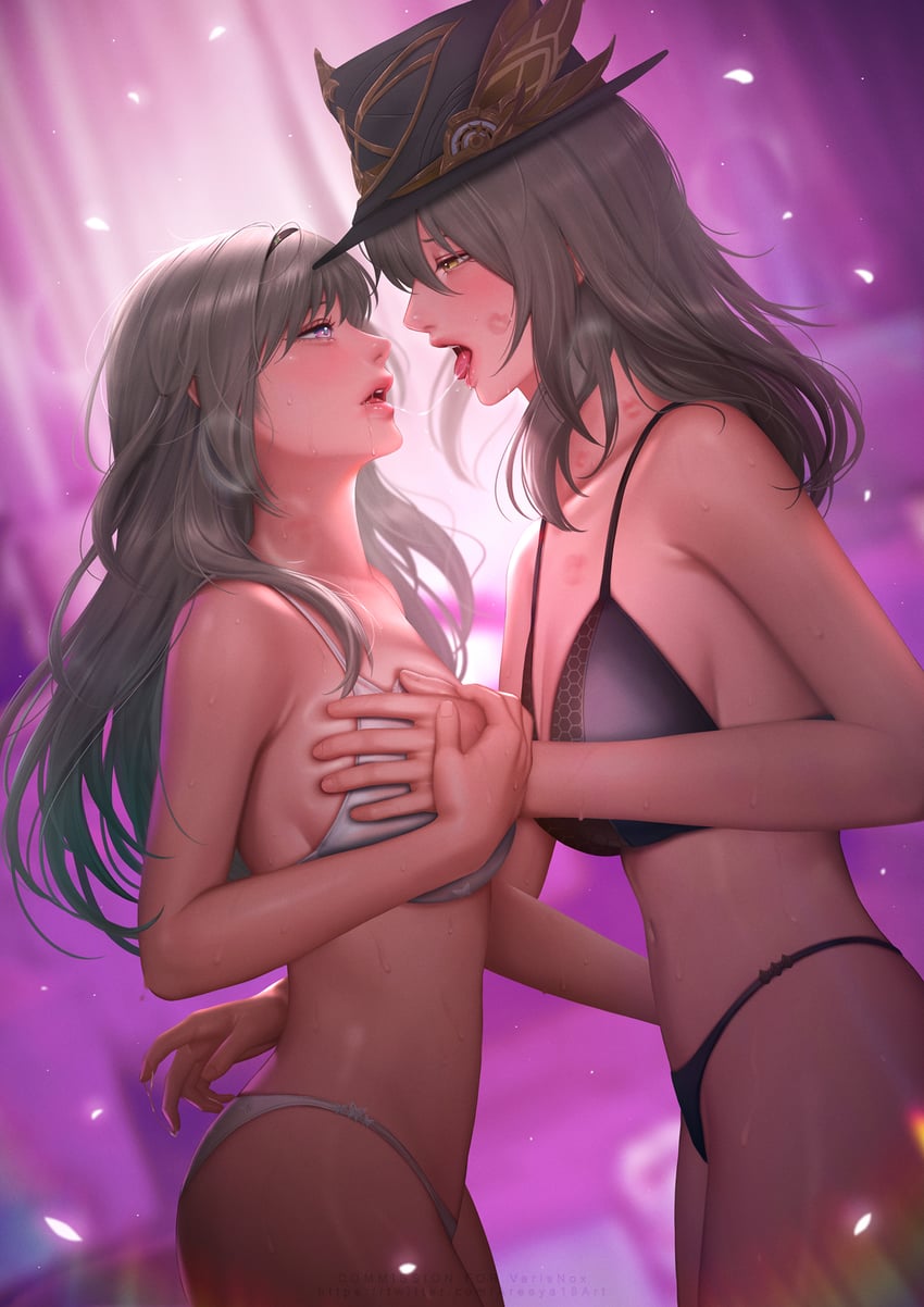trailblazer, firefly, and stelle (honkai and 1 more) drawn by areeya