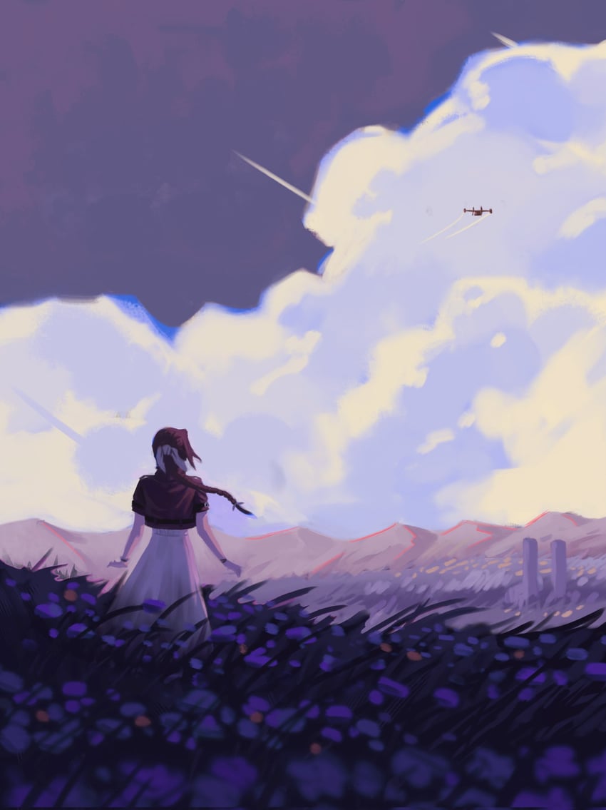 aerith gainsborough (final fantasy and 3 more) drawn by jeseni
