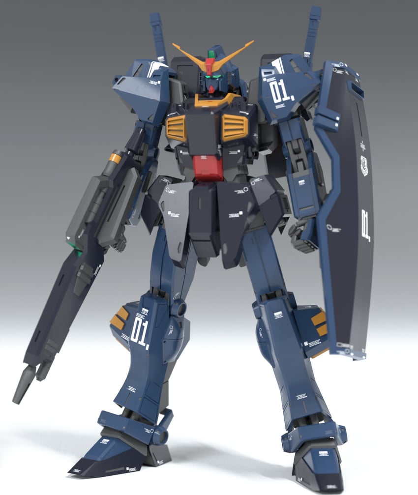 gundam mk ii (original and 2 more) drawn by gassan_(7nan8ku)