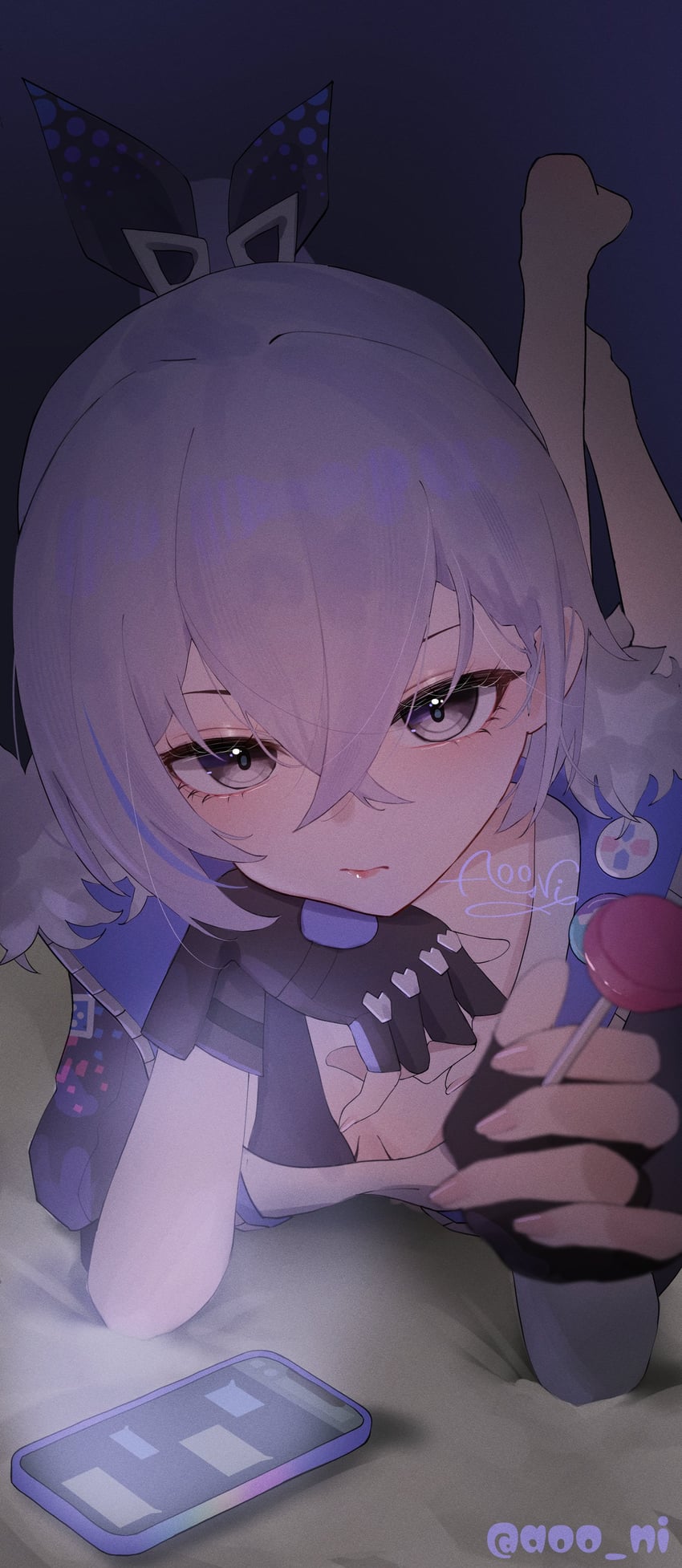 silver wolf (honkai and 1 more) drawn by aooni_09