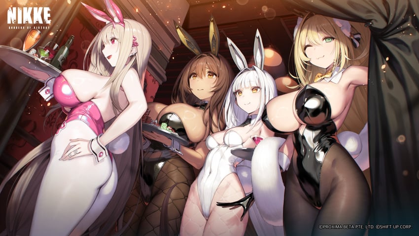 viper, noir, blanc, and rupee (goddess of victory: nikke) drawn by ainezu