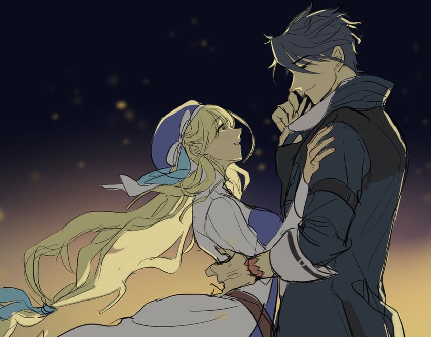 agnes claudel and van arkride (eiyuu densetsu and 2 more) drawn by reronart