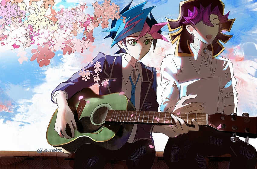 fujiki yusaku and ai (yu-gi-oh! and 1 more) drawn by screen0624