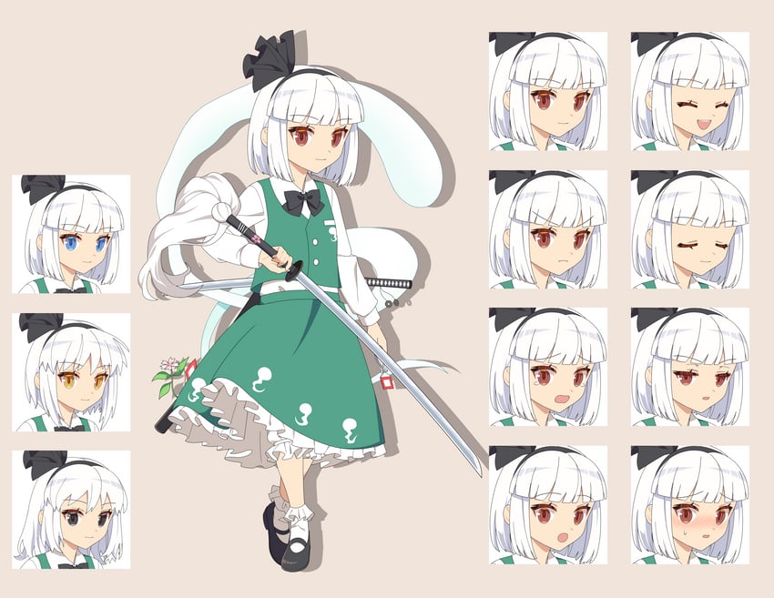 konpaku youmu (touhou) drawn by 4rion