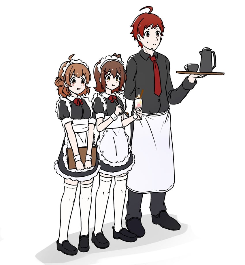 hanami ume, kasuga mirai, and tendo teru (idolmaster and 3 more) drawn by kelvin1996c