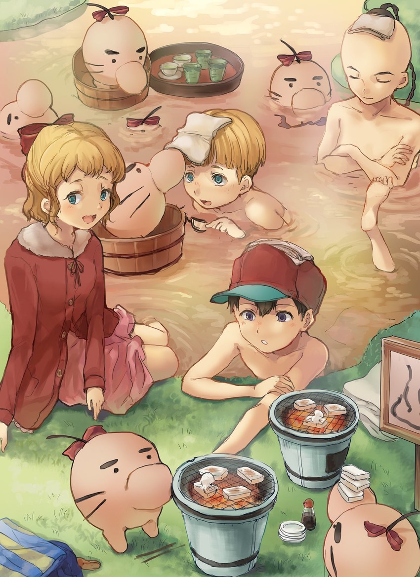 ness, paula, doseisan, jeff andonuts, and poo (mother and 1 more) drawn by myuu1995