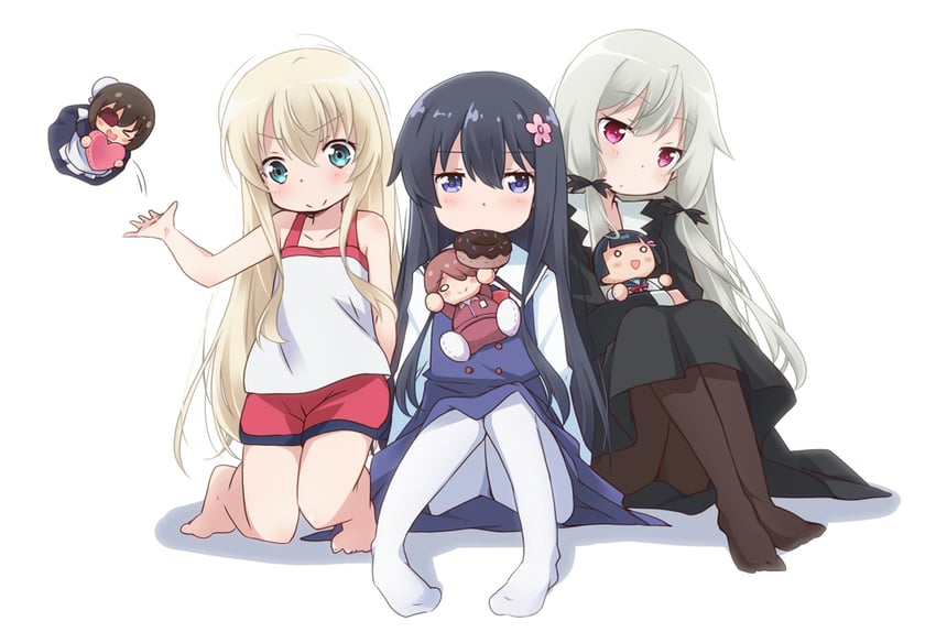 shirosaki hana, hoshino miyako, sophie twilight, amano akari, takanashi misha, and 1 more (watashi ni tenshi ga maiorita! and 2 more) drawn by nora-toro