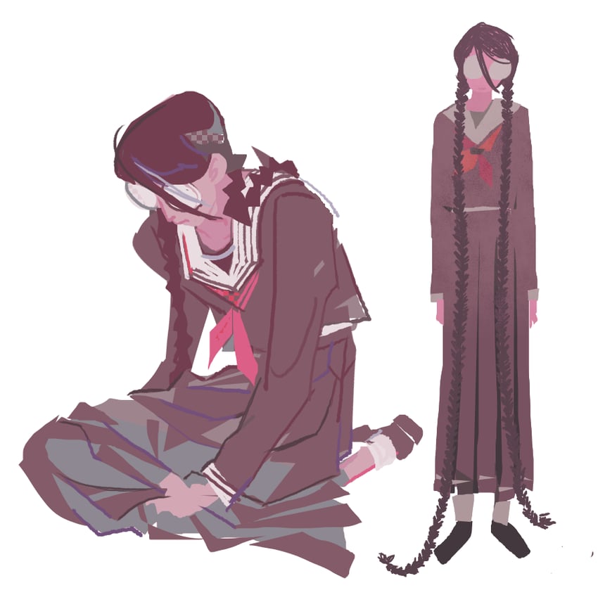 fukawa toko (danganronpa and 1 more) drawn by shegnanny