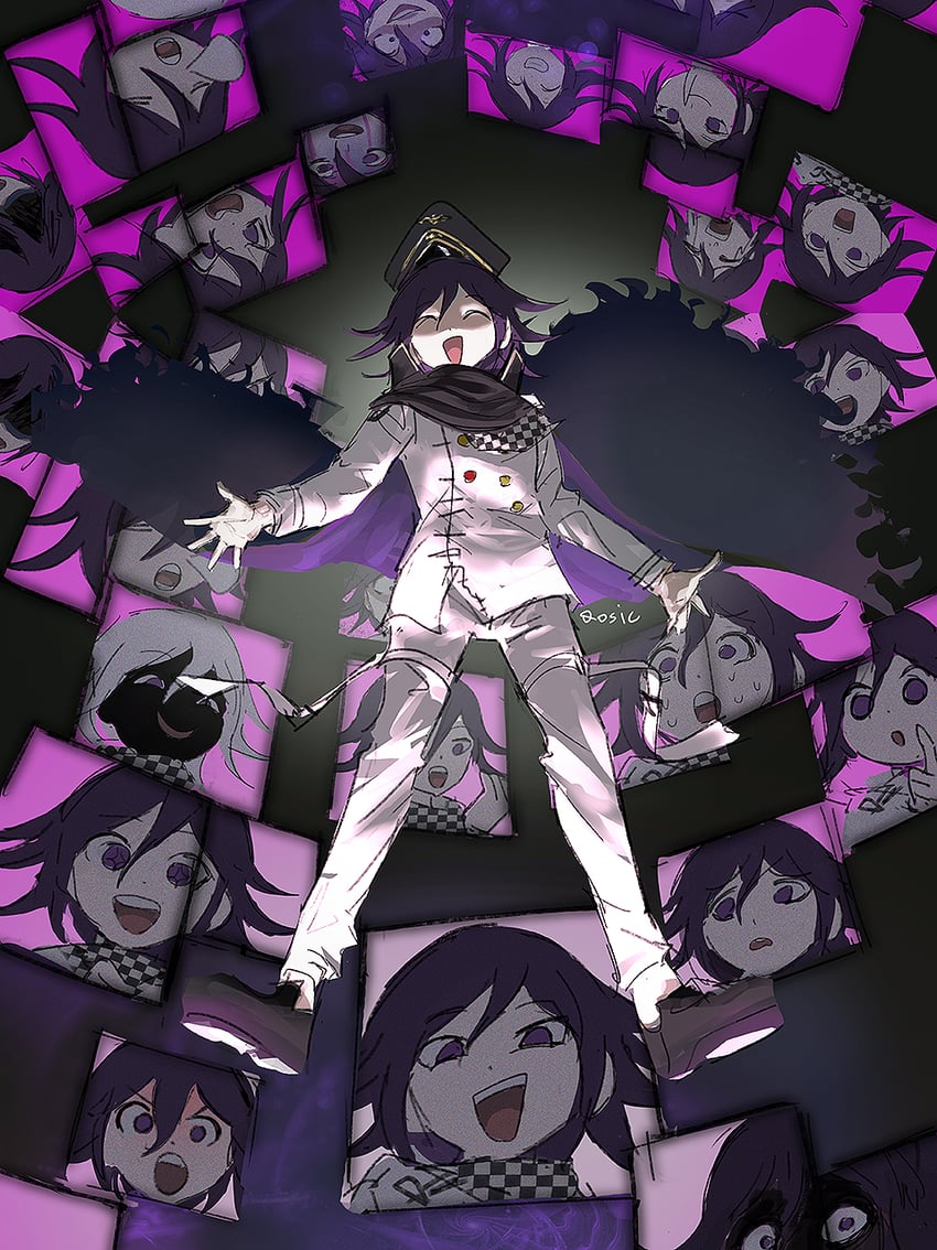 oma kokichi (danganronpa and 1 more) drawn by qosic
